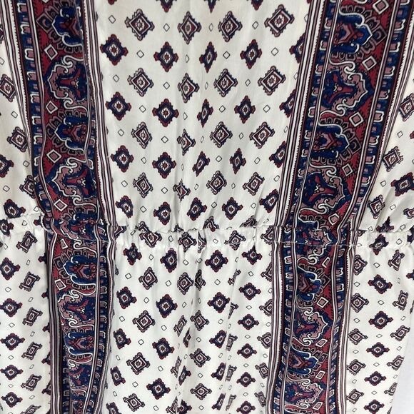 Joie Akeela White Print Long Sleeve Romper Sz XS - Picture 12 of 13